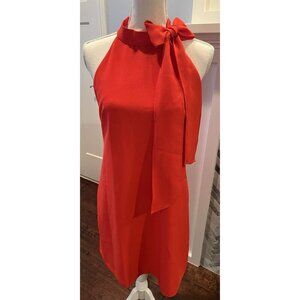Vince Camuto Halter Neck Red Dress with Bow Detail Classic and Feminine Size 6